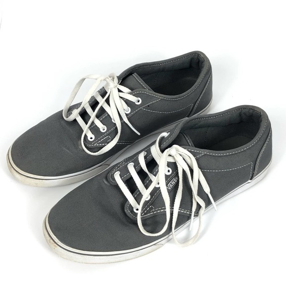 Vans Women’s Low Top Gray Sneakers Size 10 - Picture 3 of 12